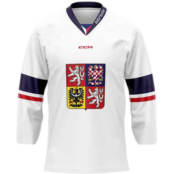 Echipa națională de hochei tricou de hochei Czech Republic  2023/2024 CCM Fandres replica - white David Pastrňák #88