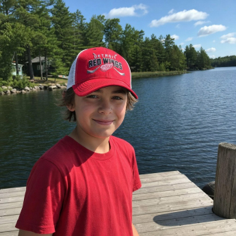 Detroit Red Wings șapcă de baseball pentru copii Lockup Meshback Adjustable