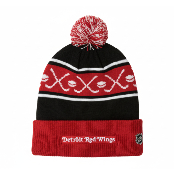 Detroit Red Wings căciula de iarnă pentru copii Face-Off Cuff Pom