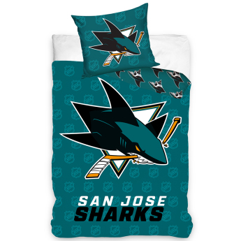San Jose Sharks cearșaf pentru un pat Shield 2