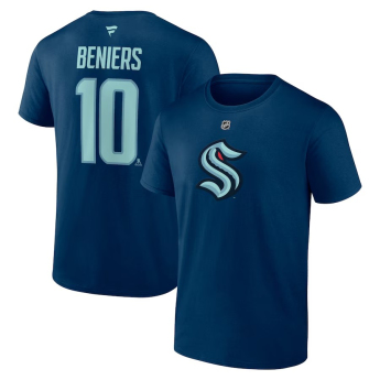 Seattle Kraken tricou de bărbați Matty Beniers #10 Stack Logo Name & Number