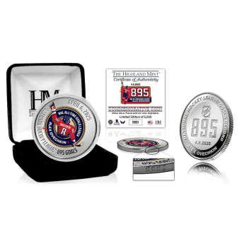 Washington Capitals monede de colecție Alex Ovechkin #8 The GR8 Chase Scorer 39mm Silver Coin
