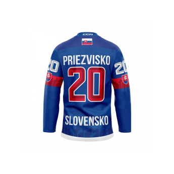 Echipa națională de hochei tricou de hochei Slovakia Juraj Slafkovský #20 CCM Hockey fan blue