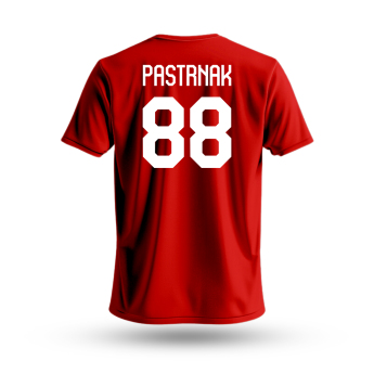 Echipa națională de hochei tricou de bărbați Czech republic David Pastrňák #88 National Emblem 2025 red