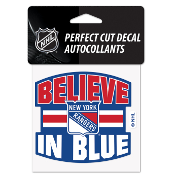 New York Rangers abțibild Perfect Cut Decal SLOGAN