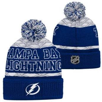 Tampa Bay Lightning căciula de iarnă pentru copii Puck Pattern Cuffed Pom