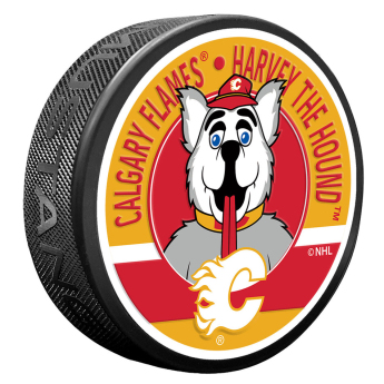 Calgary Flames puc Harvey Mascot Textured