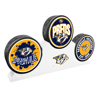Nashville Predators puc 3 Puck Podium Set