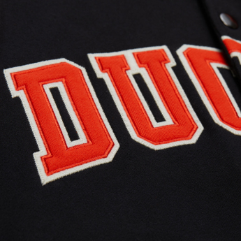 Anaheim Ducks hanorac de bărbați cu glugă Courtside Fleece Button Front Current Logo