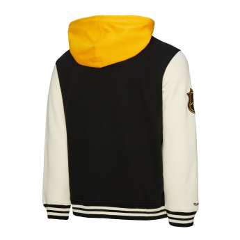 Pittsburgh Penguins hanorac de bărbați cu glugă Courtside Fleece Button Front Current Logo