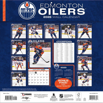 Edmonton Oilers calendar 2026 Wall