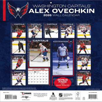 Washington Capitals calendar #8 Alexander Ovechkin 2026 Wall