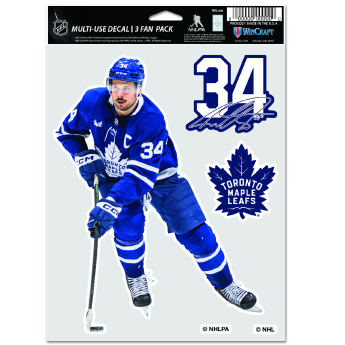 Toronto Maple Leafs abțibilduri Auston Matthews Multi Use 3 Fan Pack Decal