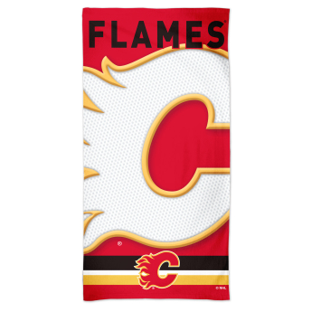 Calgary Flames prosop Spectra Beach Towel