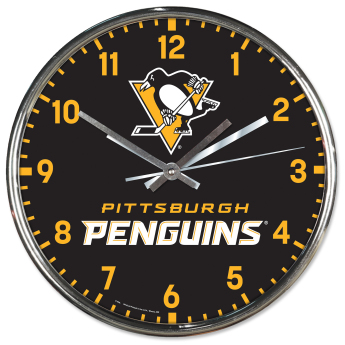 Pittsburgh Penguins ceas de perete Chrome
