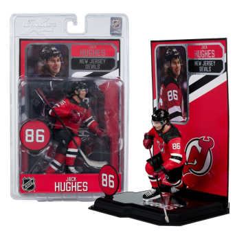 New Jersey Devils figurină Jack Hughes #7 SportsPicks Black Jersey