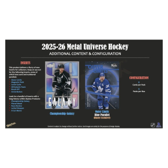 NHL cutii Cărți de hochei NHL 2025-26 Upper Deck Skybox Metal Universe Blaster Box
