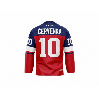 Echipa națională de hochei tricou de hochei Roman Červenka #10 CCM Fandres replica 2026 red
