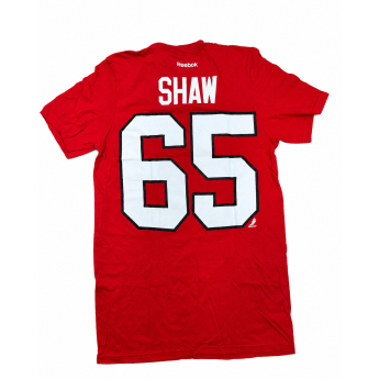 Chicago Blackhawks tricou de bărbați Andrew Shaw #65 NHL Stack Logo Name & Number