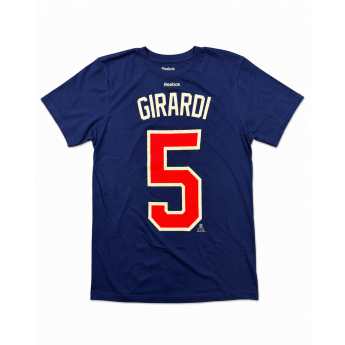 New York Rangers tricou de bărbați Dan Girardi #5 NHL Stack Logo Name & Number