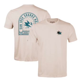 San Jose Sharks tricou de bărbați NHL Levelwear Richmond Stained Glass T-Shirt - Khaki