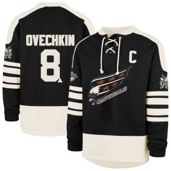 Washington Capitals hanorac de bărbați NHL ´47 Black Player Name & Number Sweep Check