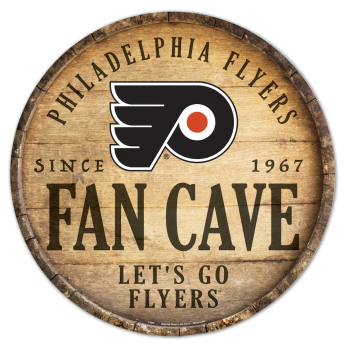 Philadelphia Flyers semn pe perete Fan Cave Circular Wood Sign