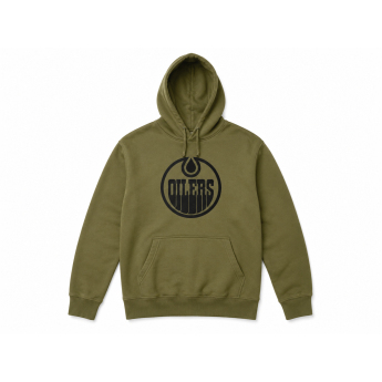 Edmonton Oilers hanorac de bărbați cu glugă NHL Military green