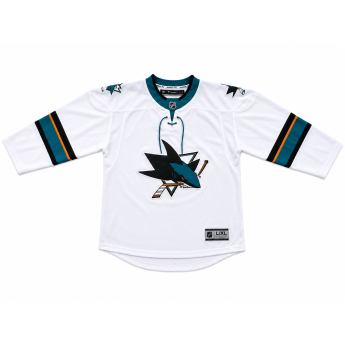 San Jose Sharks tricou de hochei pentru copii NHL Premier White Away Laces
