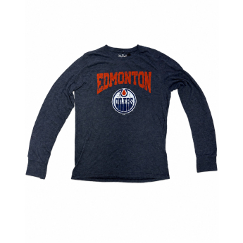 Edmonton Oilers tricou de bărbați NHL Triblend Long Sleeve Shirt