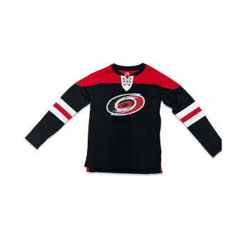 Carolina Hurricanes tricou cu măneci lungi pentru copii NHL Laces Washed Logo