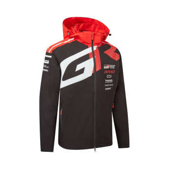 Toyota Gazoo Racing geacă de bărbați cu glugă rain redblack WRT 2026