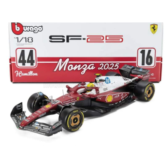 Model Scuderia Ferrari SF-25 BBurago #44 Lewis Hamilton Monza 2025 1:18