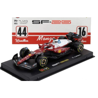 Model Scuderia Ferrari SF-25 BBurago #16 Charles Leclerc Monza 2025 1:43 Signature