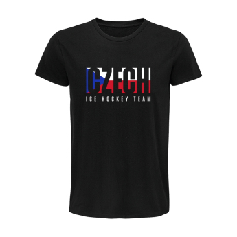 Echipa națională de hochei tricou de bărbați Czech Republic Flag black