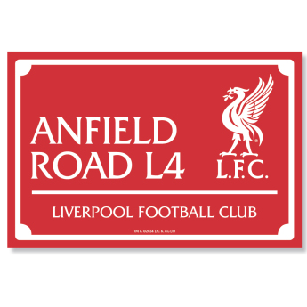 FC Liverpool LED plăcuță Landscape LED Street Sign