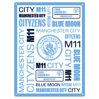 Manchester City semn pe perete Large Montage Sign