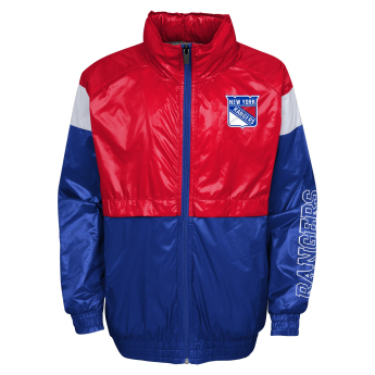 New York Rangers geacă pentru copii cu glugă Goal Line Stance Full-Zip Windbreaker