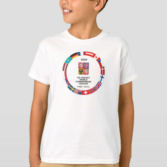 Echipa națională de hochei tricou de copii Ice Hockey World Championship Czechia MS 2024 White