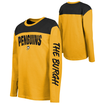 Pittsburgh Penguins tricou cu măneci lungi pentru copii Unbeaten Run Ls Crew Nk Tee
