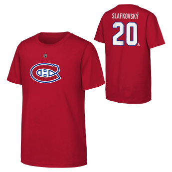 Montreal Canadiens tricou de copii Juraj Slafkovsky Montreal Canadiens Flat Name & Number Ctn Tee