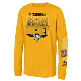 Pittsburgh Penguins tricou cu măneci lungi pentru copii Stand Out Ls Ctn