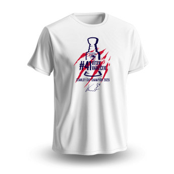 Florida Panthers tricou de copii Vítek Vaněček #41 Stanley Cup Champion 2025 White