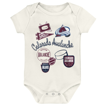 Colorado Avalanche body de copii Littlest Player 3Pk Creeper Se