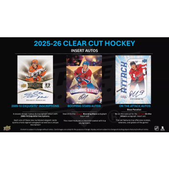 NHL cutii Cărți de hochei NHL 2025-26 Upper Deck Clear Cut Hockey Hobby Box