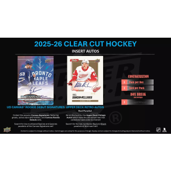 NHL cutii Cărți de hochei NHL 2025-26 Upper Deck Clear Cut Hockey Hobby Box