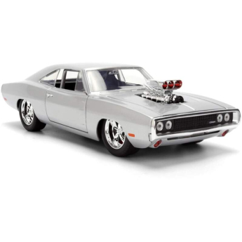 Modele auto și moto model 1/24 Fast & Furious 1970 Dodge Charger R/T F&F, Silver, 25th Anniversary Edition