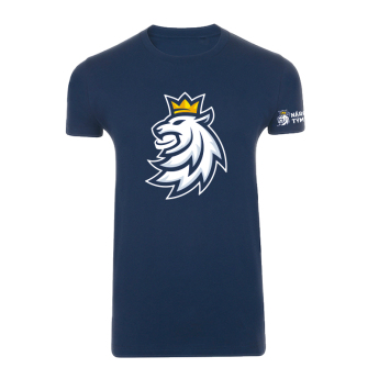 Echipa națională de hochei tricou de bărbați navy Czech Ice Hockey logo lion