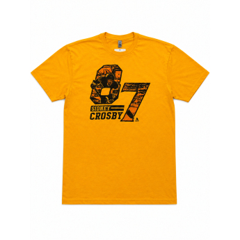 Pittsburgh Penguins tricou de bărbați NHL Sidney Crosby #87 Yellow Animation