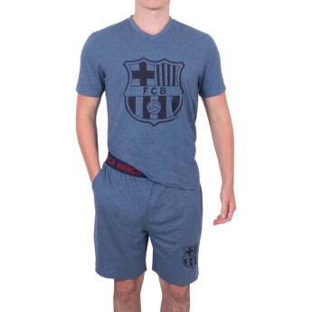 FC Barcelona pijamale de bărbați Short Blue Marl